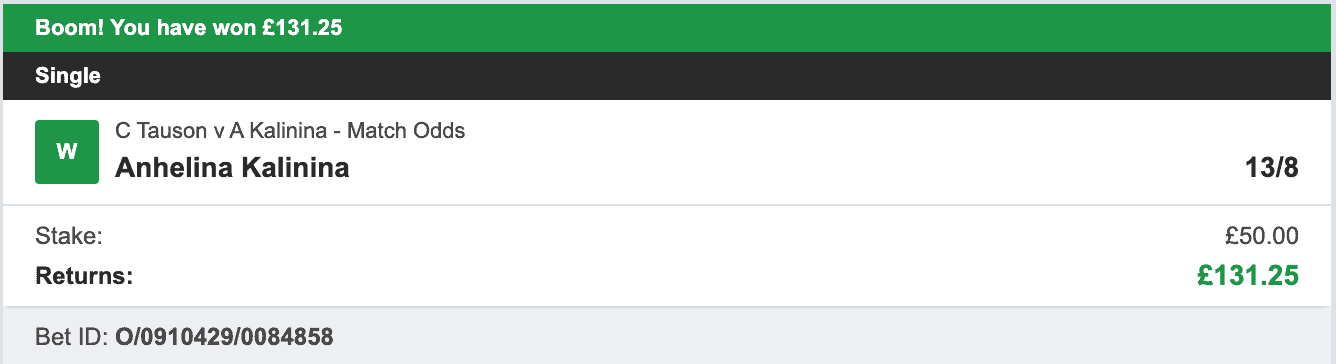 Tennis Tips Masters - Winner 1 - 2022-12-09