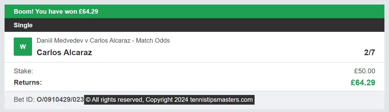 Tennis Tips Masters - Winner 1 - 2024-07-12
