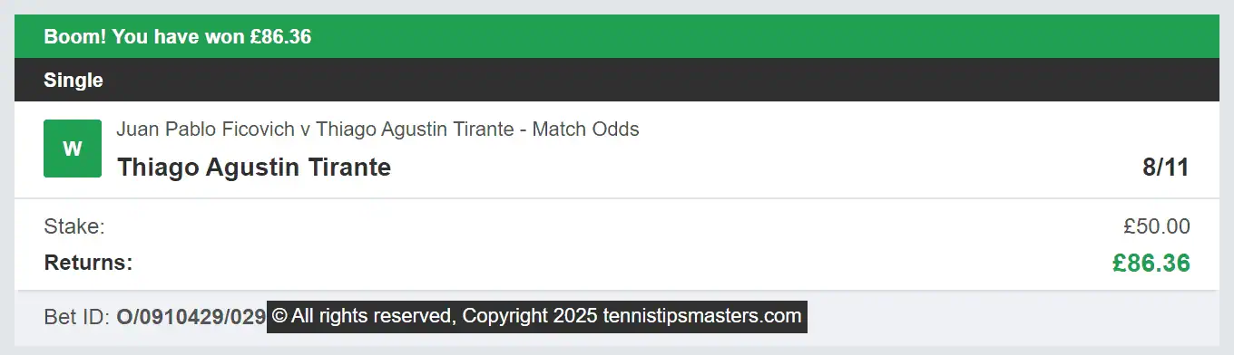 Tennis Tips Masters - Winner 1 - 2025-03-09