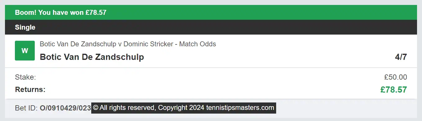 Tennis Tips Masters - Winner 2 - 2024-07-16