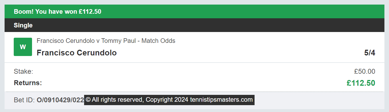 Tennis Tips Masters - Winner 3 - 2024-06-01